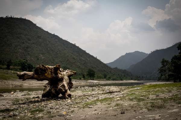 The valley of the Tamakoshi river, Nepal