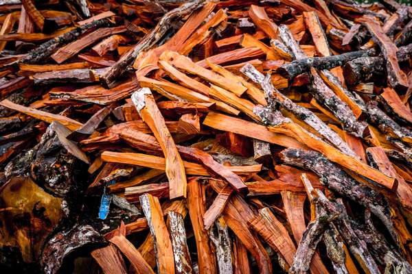 Wet firewood in a village, Nepal