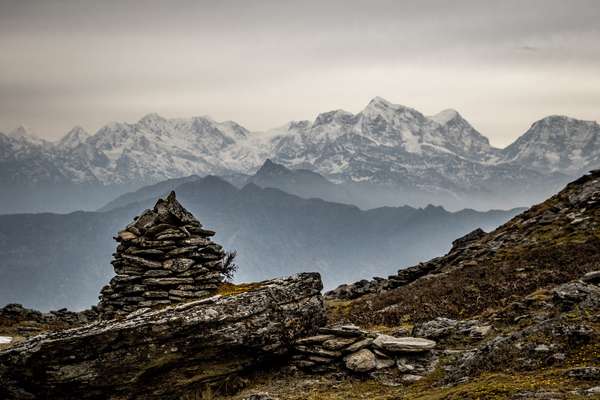 A view of the Himalayas from Pike Peak, Nepal