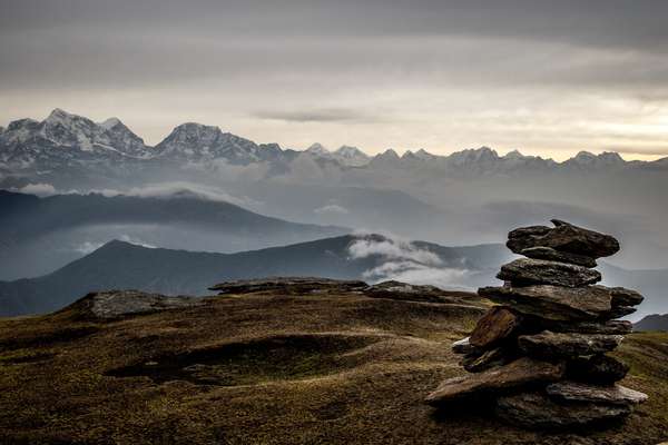 Everest as seen from Pike Peak, 4000m, Nepal