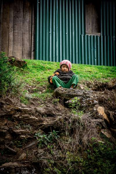 A child in a village, Nepal