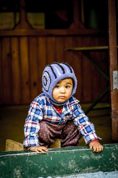 A child in a village, Nepal