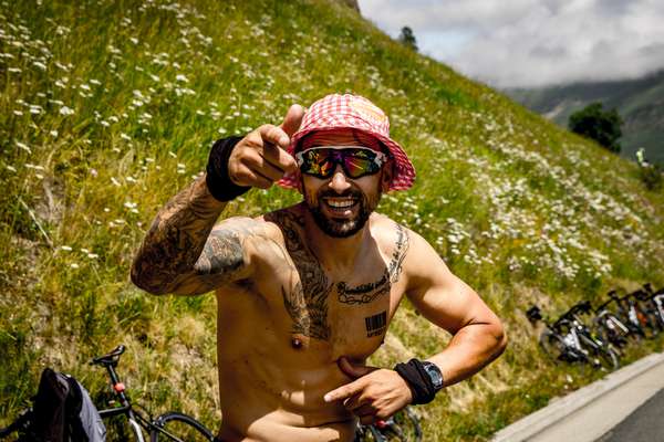 A spectator on the Col de Peyresourde - Tour de France 2017